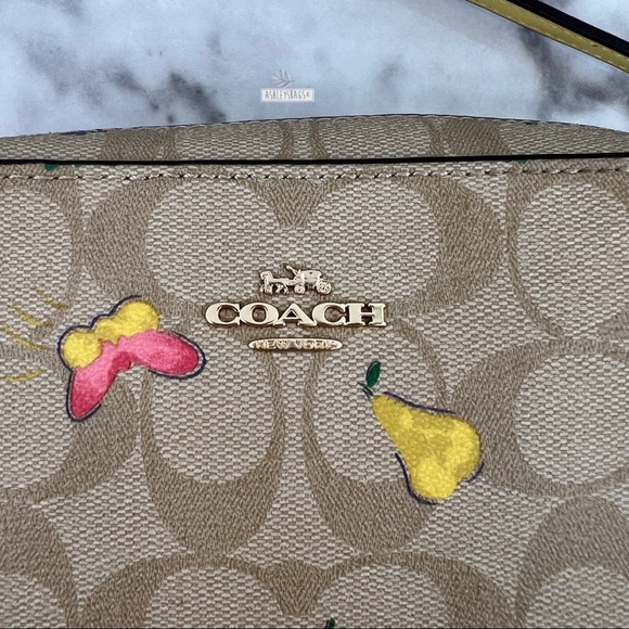 Coach Mini Camera Bag In Signature Canvas With Dreamy Veggie Print - Picture 2 of 9